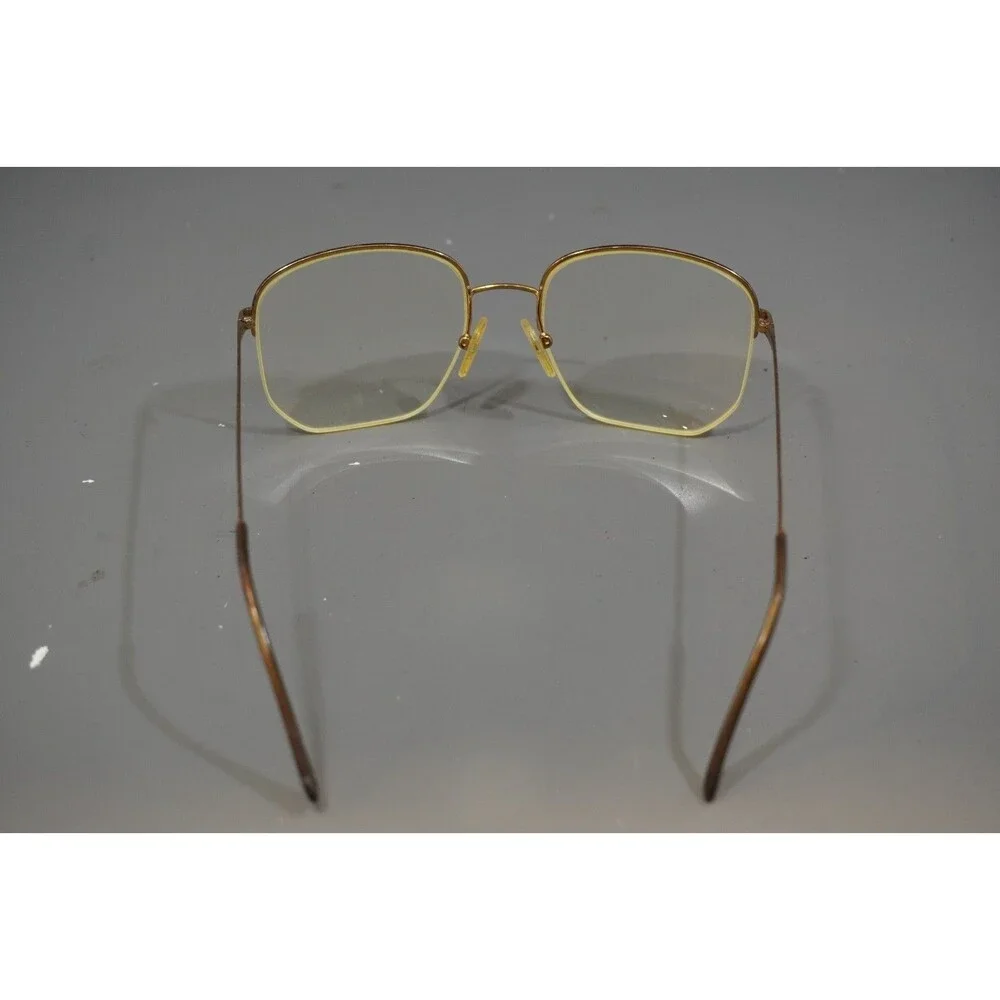 Vintage LOGO PARIS 120 Eyeglasses Frame France Gold Tone Tortoise 54-19-145